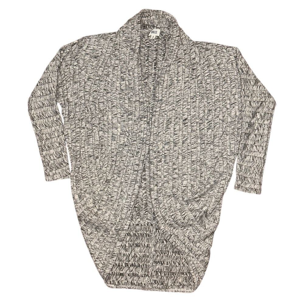 BKE Buckle Oversized Light Gray Loop Cardigan Sweater Medium